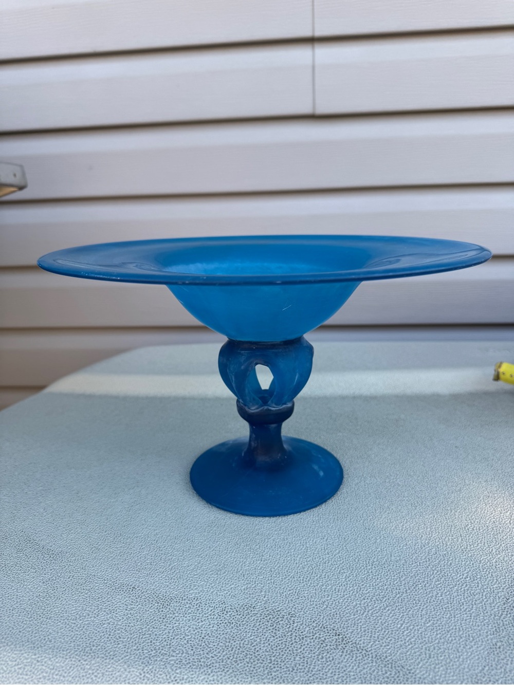 Frosted Art Glass Centrepiece Bowl / Dish